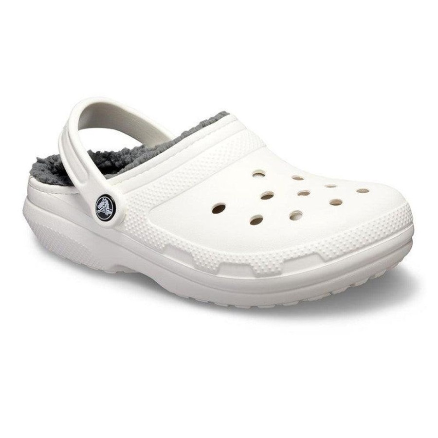 Slippers & Flats Crocs | Crocs Classic Lined Clog White/Grey