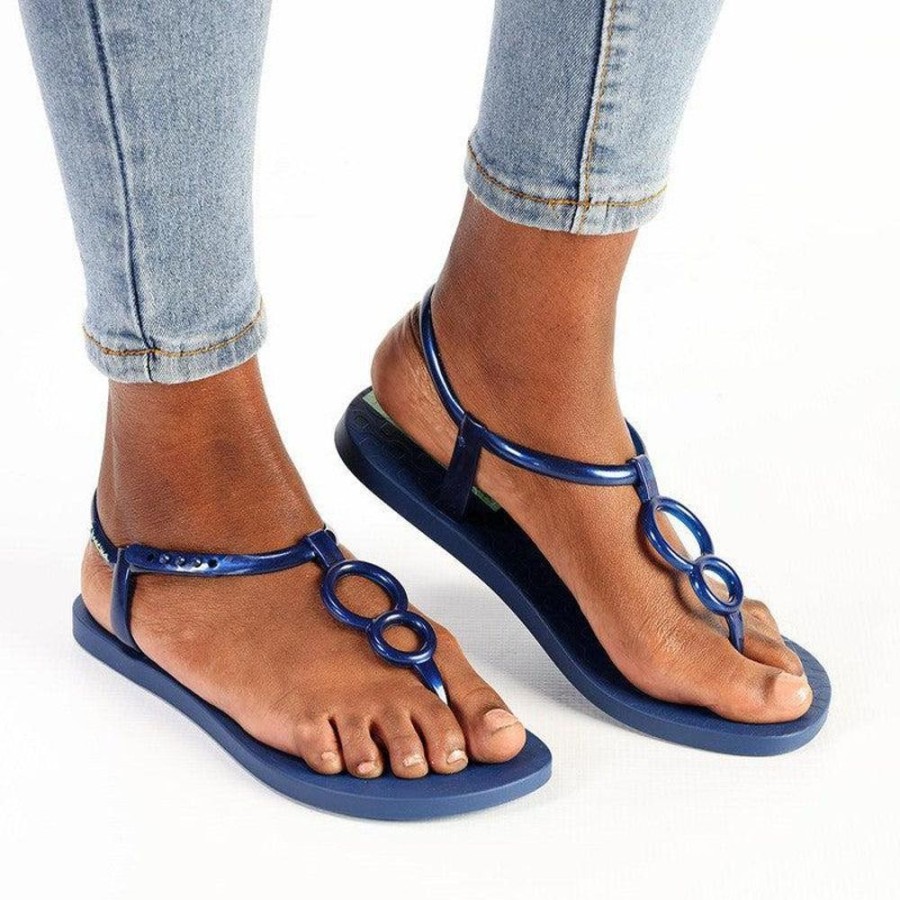 Slippers & Flats Ipanema | Ipanema Eden Modern Thong Sandals Blue