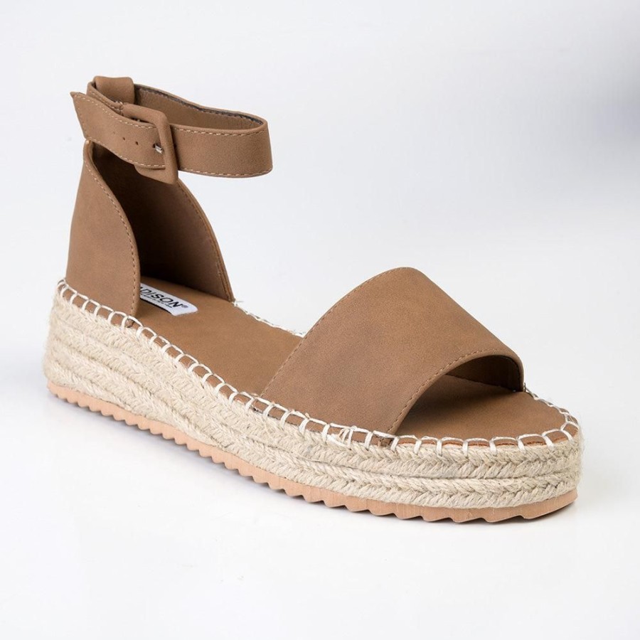 Sandals Madison Heart of New York | Madison Carina Closed Back Espadrille Sandals Chocolate