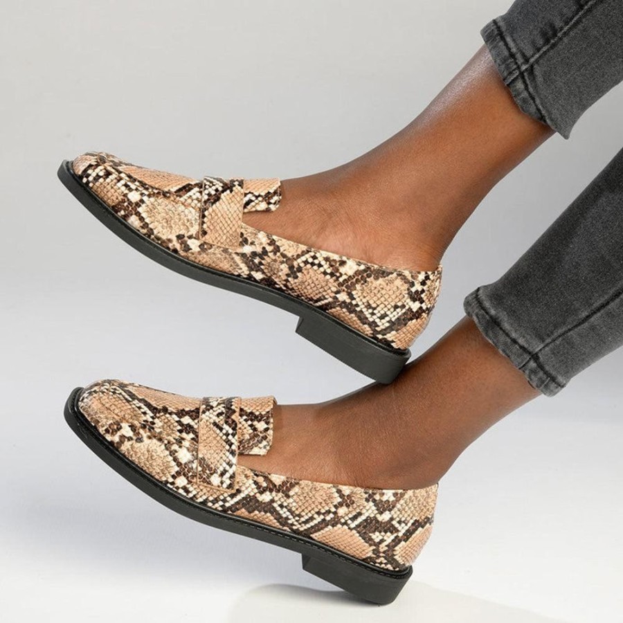 Brogues Madison Heart of New York | Madison Kim Loafer With Saddle Snake Multi