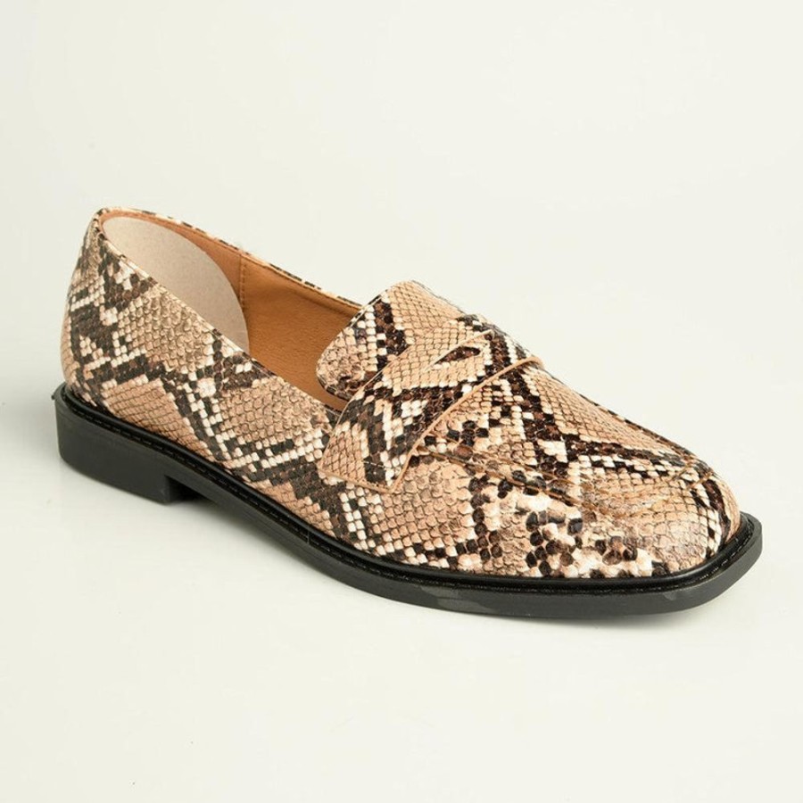 Brogues Madison Heart of New York | Madison Kim Loafer With Saddle Snake Multi