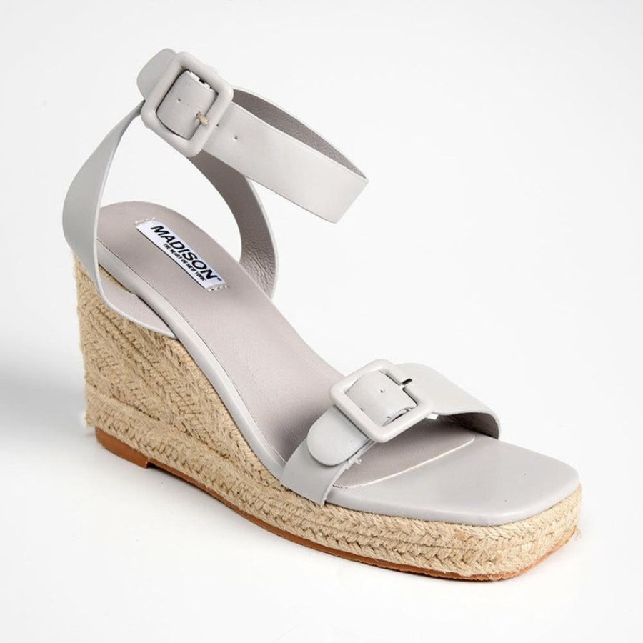 Sandals Madison Heart of New York | Madison Annabella Espadrille Wedge Grey