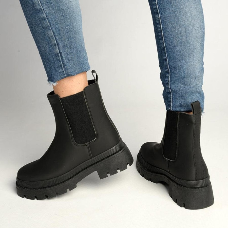 Boots Madison Heart of New York | Madison Rachel Chunky Fashion Boot Black