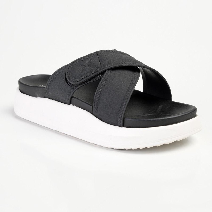 Sandals Alessio | Alessio Tari Cross Strap Comfort Sandal Black