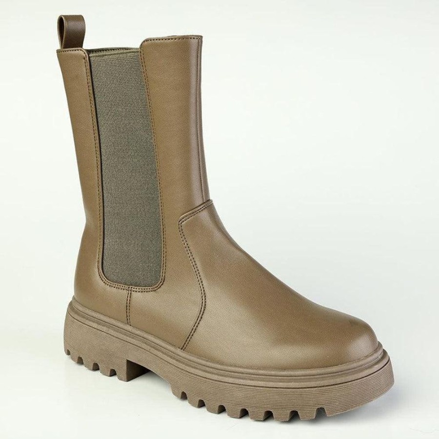 Boots Madison Heart of New York | Madison Stacy Boot Khaki Mono