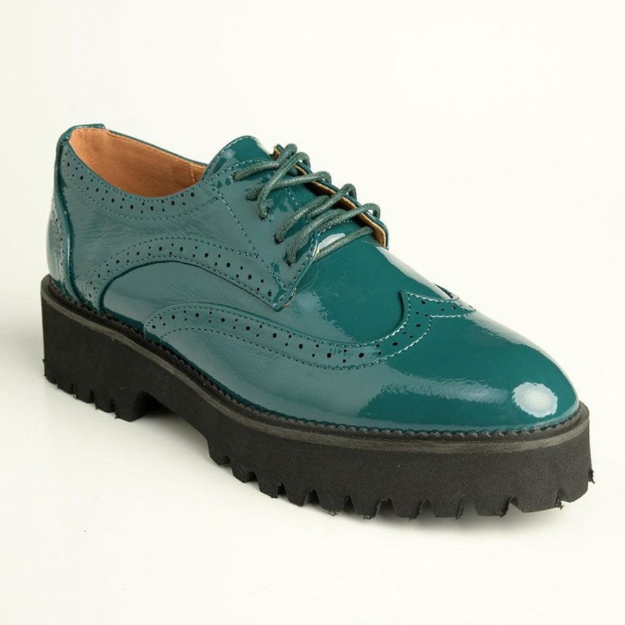 Brogues Madison Heart of New York | Madison Lele Lace Up Brogue Dark Green