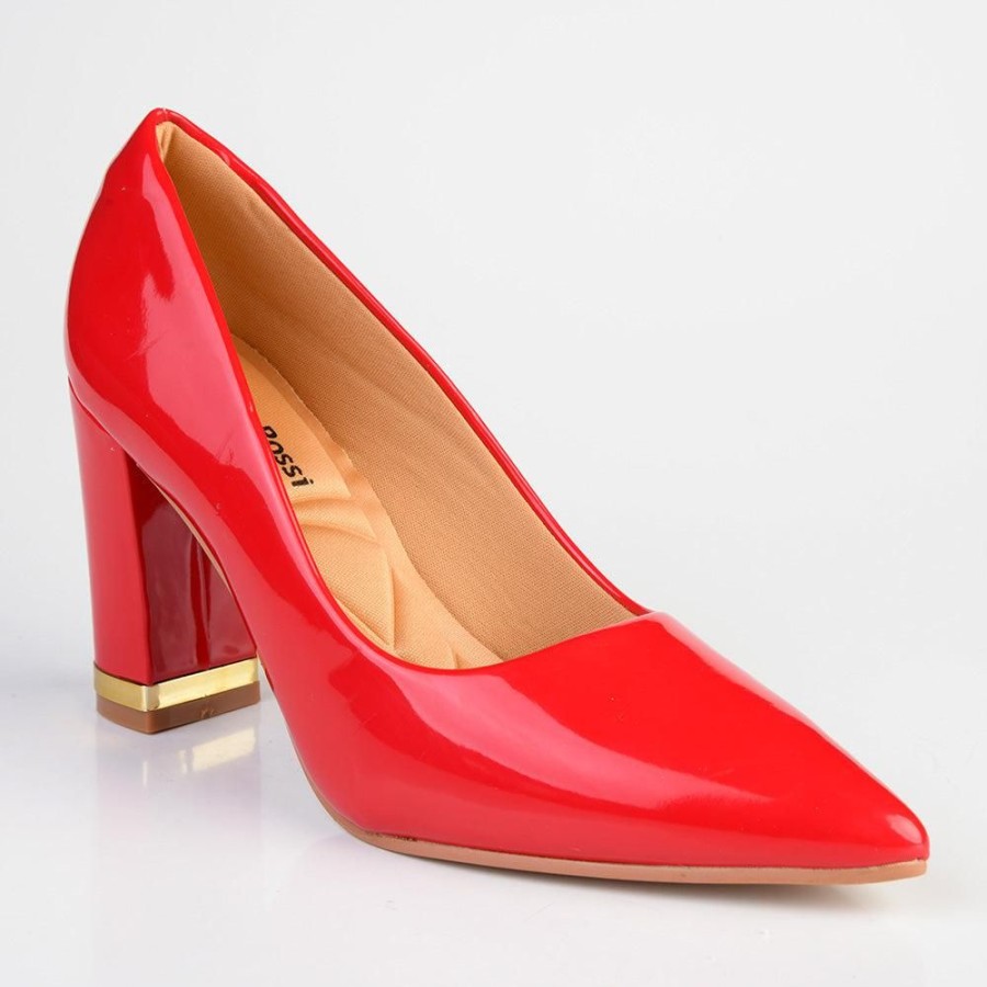 Heels Franco Rossi | Franco Rossi Danita Block Court Heel Red