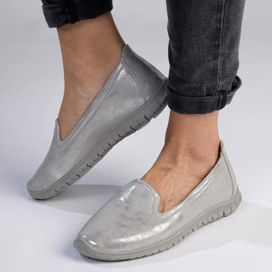 Brogues Soft Style by Hush Puppy | Soft Style By Hush Puppy Nan Slip On Loafer Silver