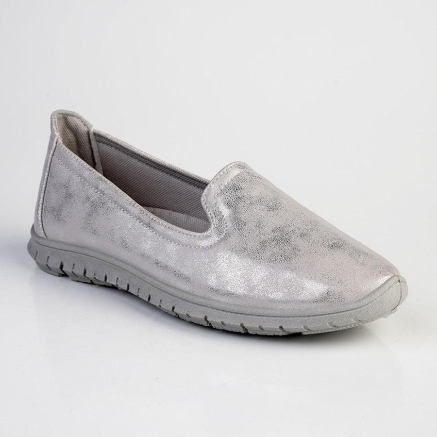 Brogues Soft Style by Hush Puppy | Soft Style By Hush Puppy Nan Slip On Loafer Silver