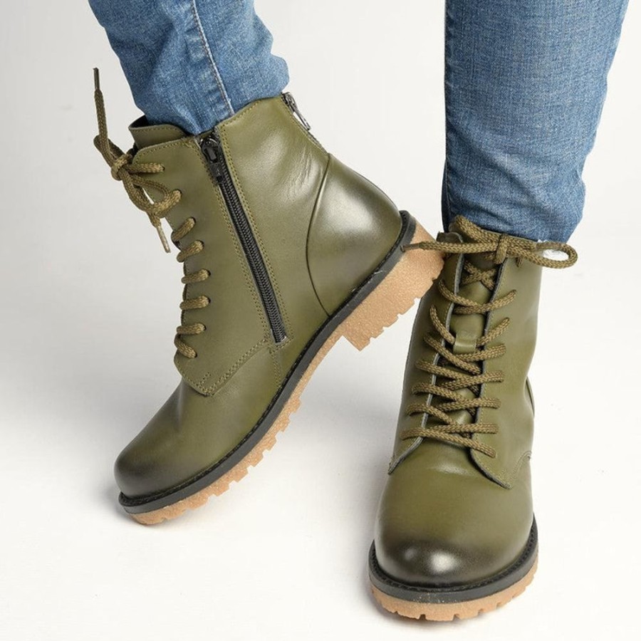 Boots Hush Puppy | Hush Puppy Marteni Ll Leather Boot Olive