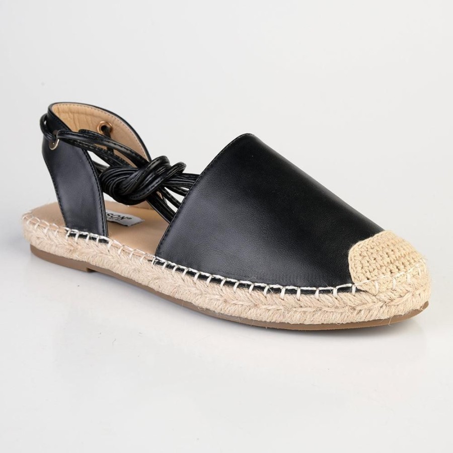 Espadrilles Madison Heart of New York | Madison Clementine Plain Vamp Espadrille Black