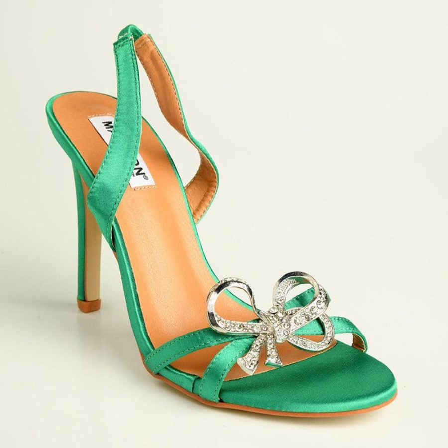 Heels Madison Heart of New York | Madison Liza Heel Sandals Green