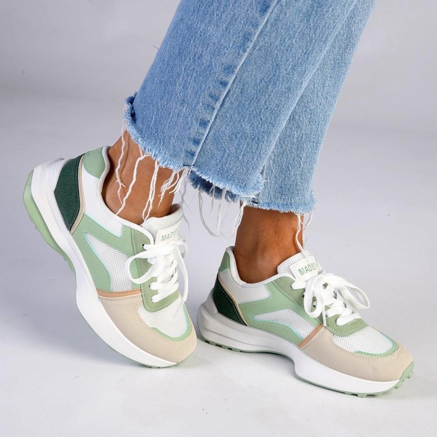 Sneakers Madison Heart of New York | Madison Simone Lace Upsneaker Green Multi