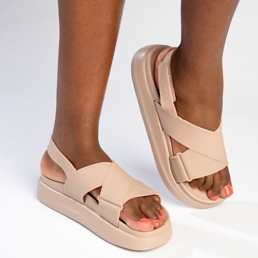 Sandals Alessio | Alessio Christine Sling Back Platform Sandal Nude