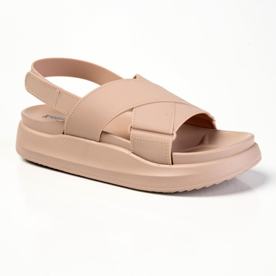 Sandals Alessio | Alessio Christine Sling Back Platform Sandal Nude