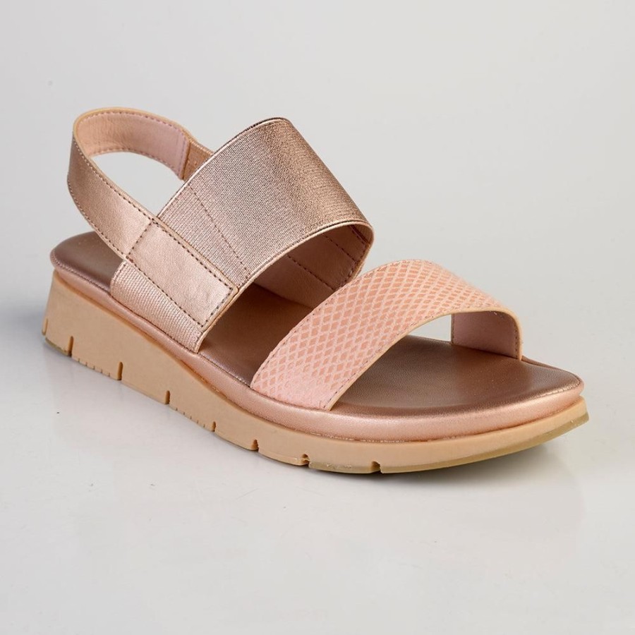 Wedges Soft Style by Hush Puppy | Soft Style By Hush Puppies Tegan Wedge Sandal Rose Gold