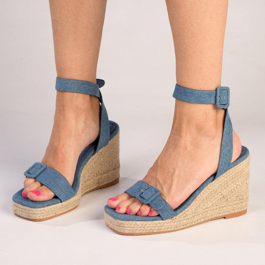 Espadrilles Madison Heart of New York | Madison Annabella Espadrille Wedge Denim