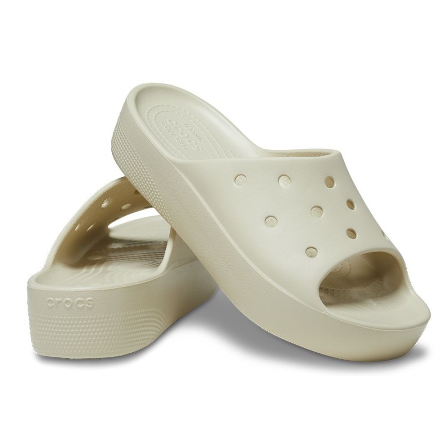 Slippers & Flats Crocs | Crocs Classic Platform Slide Bone