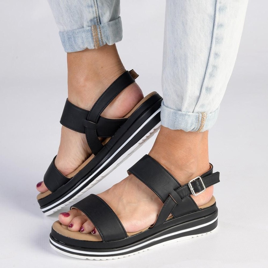 Espadrilles Madison Heart of New York | Madison Harper Espadrille Wedge Sandals Black