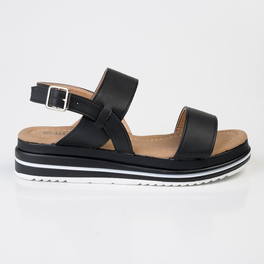 Espadrilles Madison Heart of New York | Madison Harper Espadrille Wedge Sandals Black