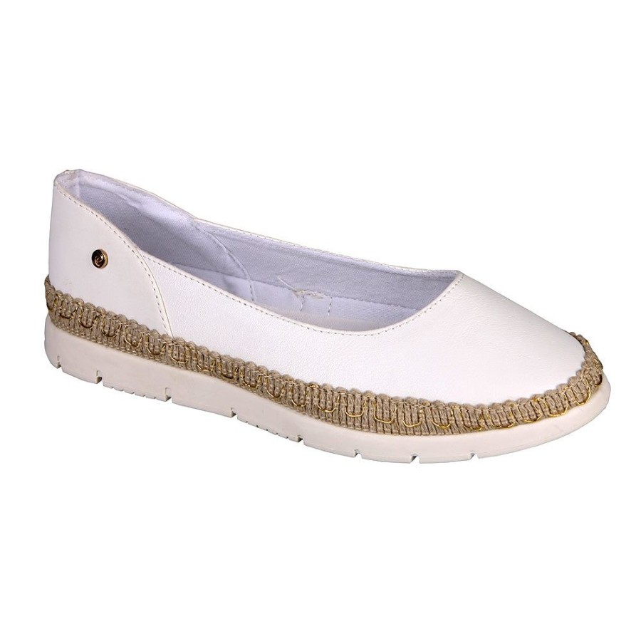 Brogues Pierre Cardin | Pierre Cardin Ladies 2 Toned Slip On White