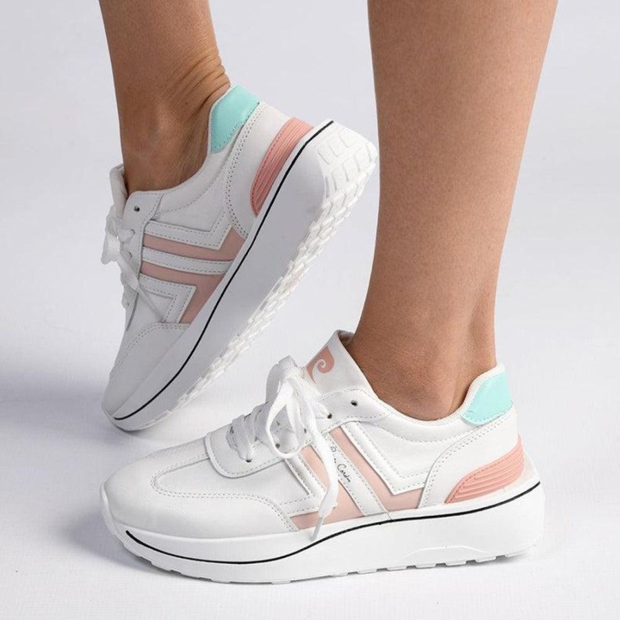 Sneakers Pierre Cardin | Pierre Cardin Martinique 1 Chunky Sneaker White/Pink