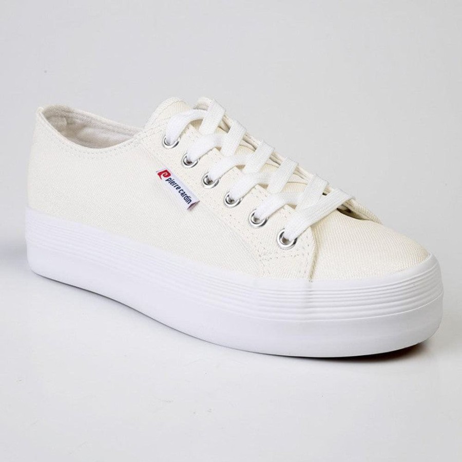 Sneakers Pierre Cardin | Pierre Cardin Sandrine 1 Lace Up Sneaker White