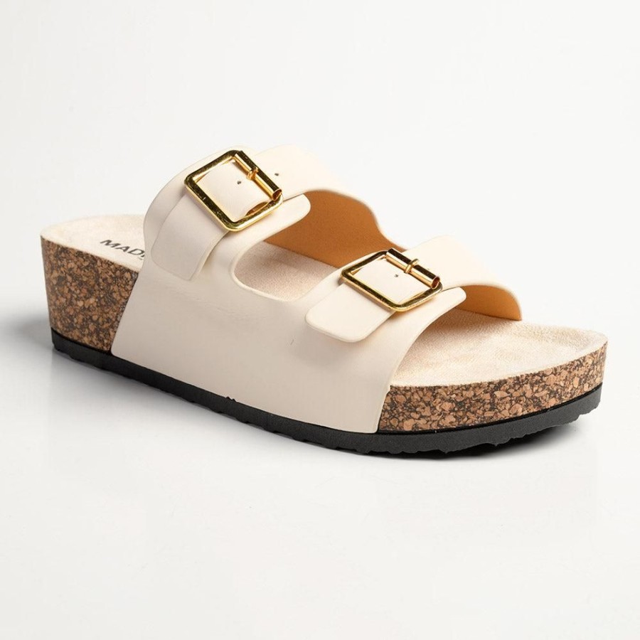 Sandals Madison Heart of New York | Madison Gayle Double Strap Sandals Nude