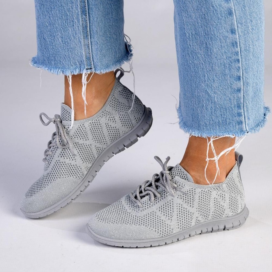 Sneakers Soft Style by Hush Puppy | Soft Style By Hush Puppy Nantai Lurex Sneaker Grey