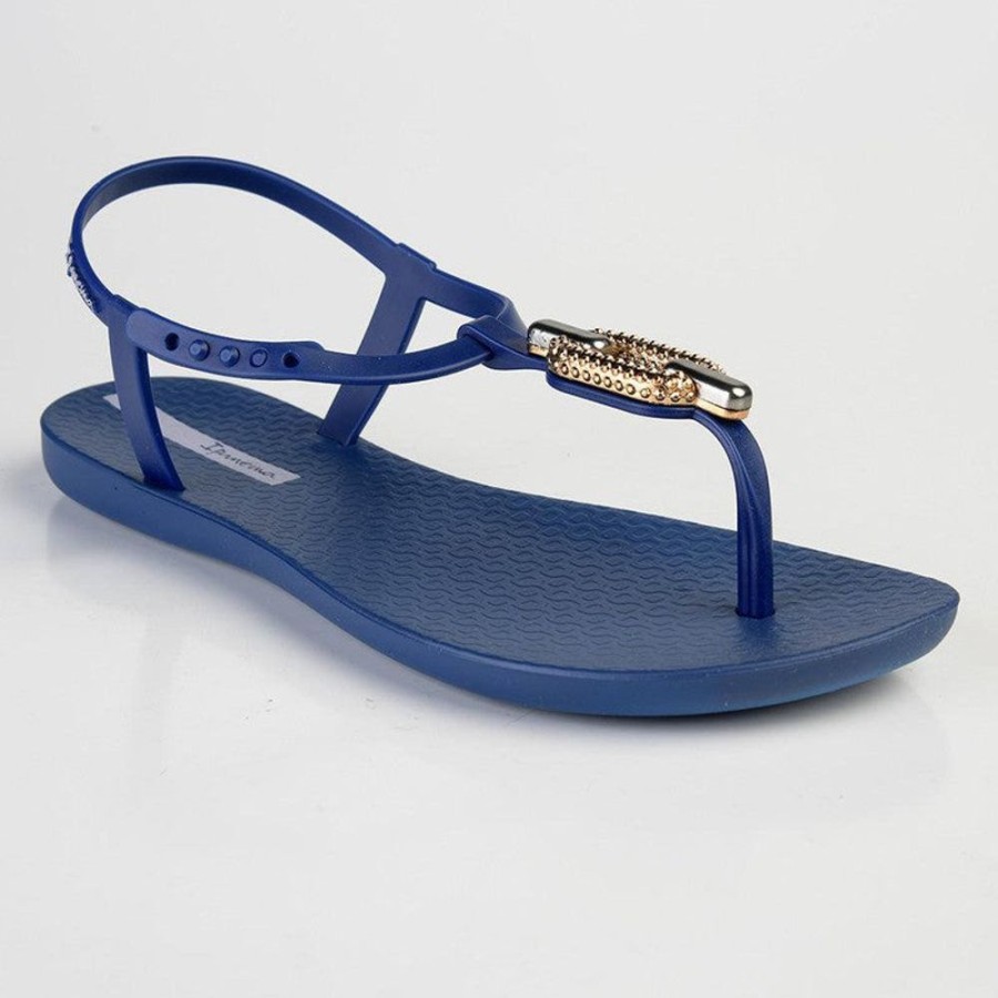 Slippers & Flats Ipanema | Ipanema May Chain Link Thong Sandals Blue