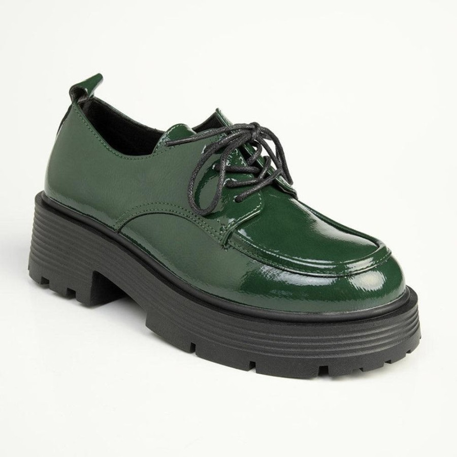 Brogues Madison Heart of New York | Madison Kia Chunky Brogue Dark Green