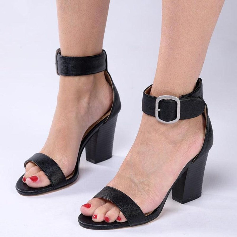 Heels Madison Heart of New York | Madison Allan 2 Ankle Strap Sandal Black