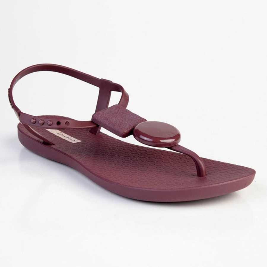 Slippers & Flats Ipanema | Ipanema Glam Thong Sandals Burgundy