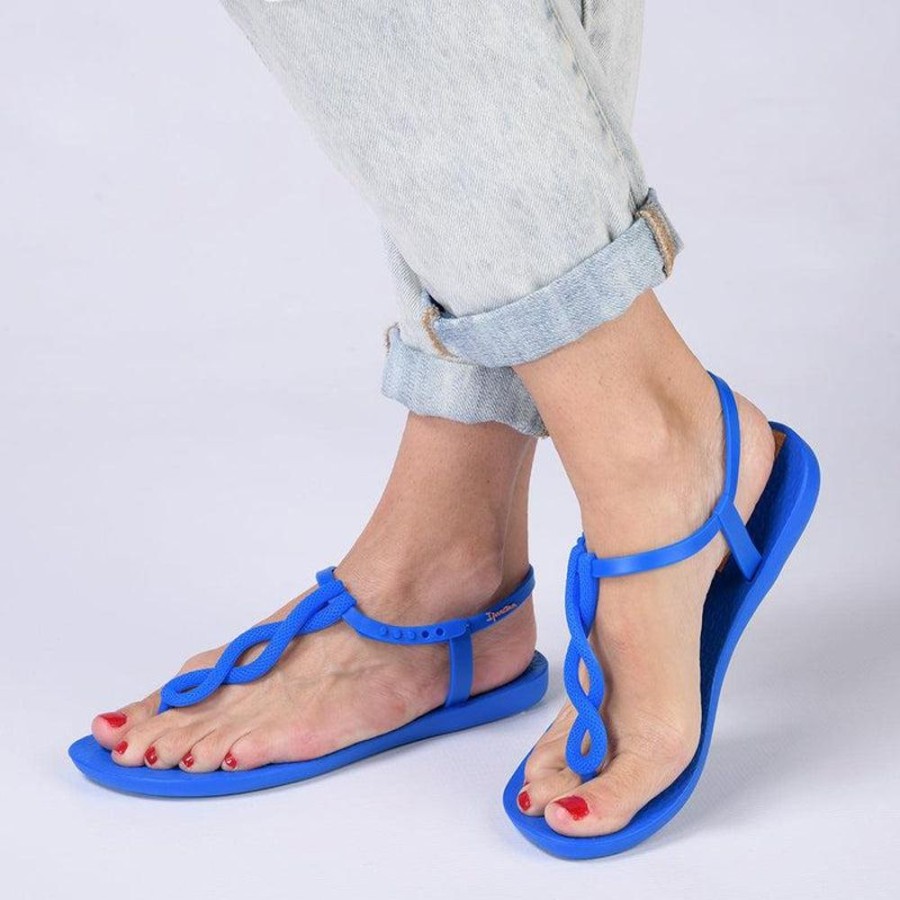 Slippers & Flats Ipanema | Ipanema Gigi Modern Braided Thong Sandals Blue