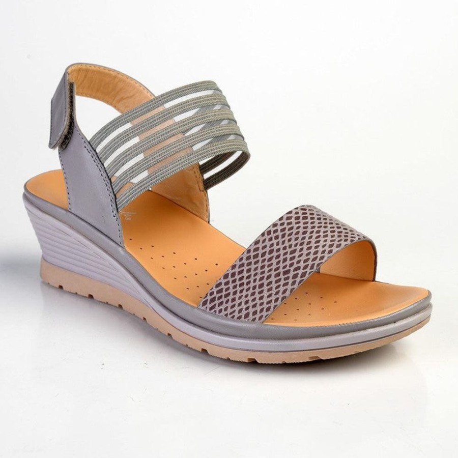 Wedges Soft Style by Hush Puppy | Soft Style By Hush Puppies Pomona Wedge Sandals Grey