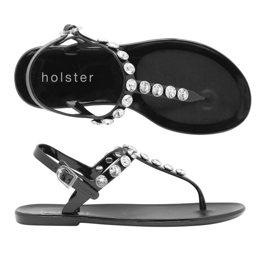 Sandals Holster | Holster Stargaze Jewelled Thong Black