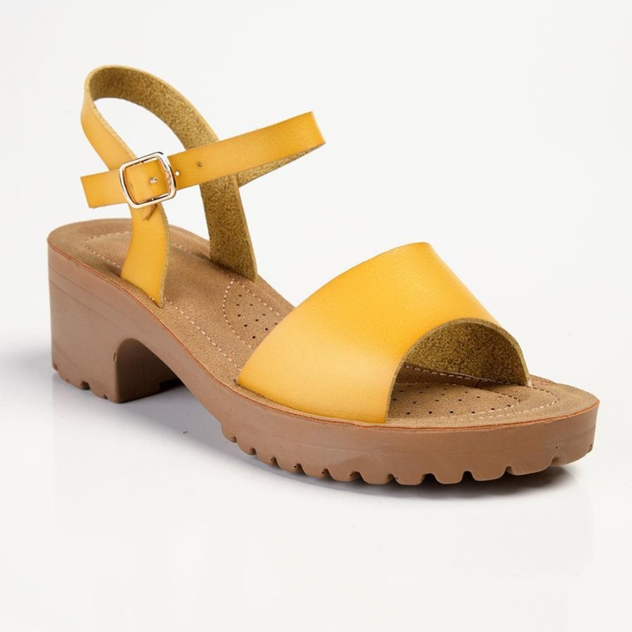 Heels Franco Rossi | Franco Rossi Cleated Sandal Yellow