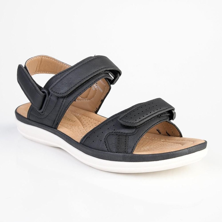 Sandals Franco Rossi | Franco Rossi Halter Strap Adventure Sandals Black