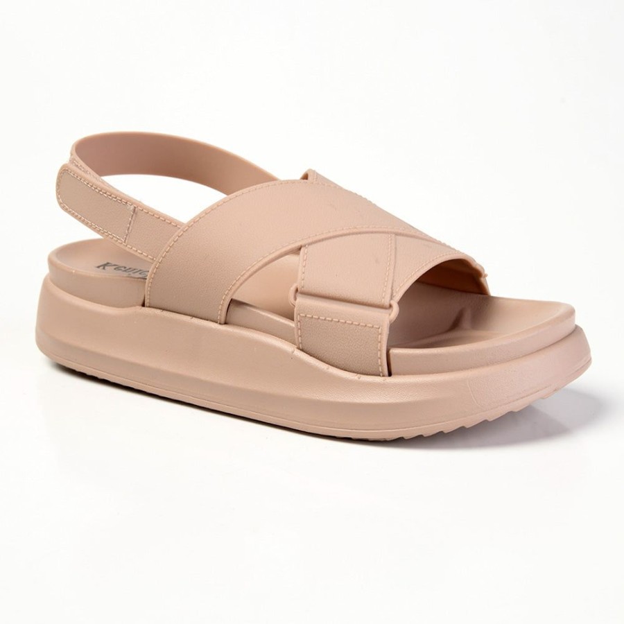 Slippers & Flats Alessio | Alessio Christine Sling Back Platform Sandal Nude