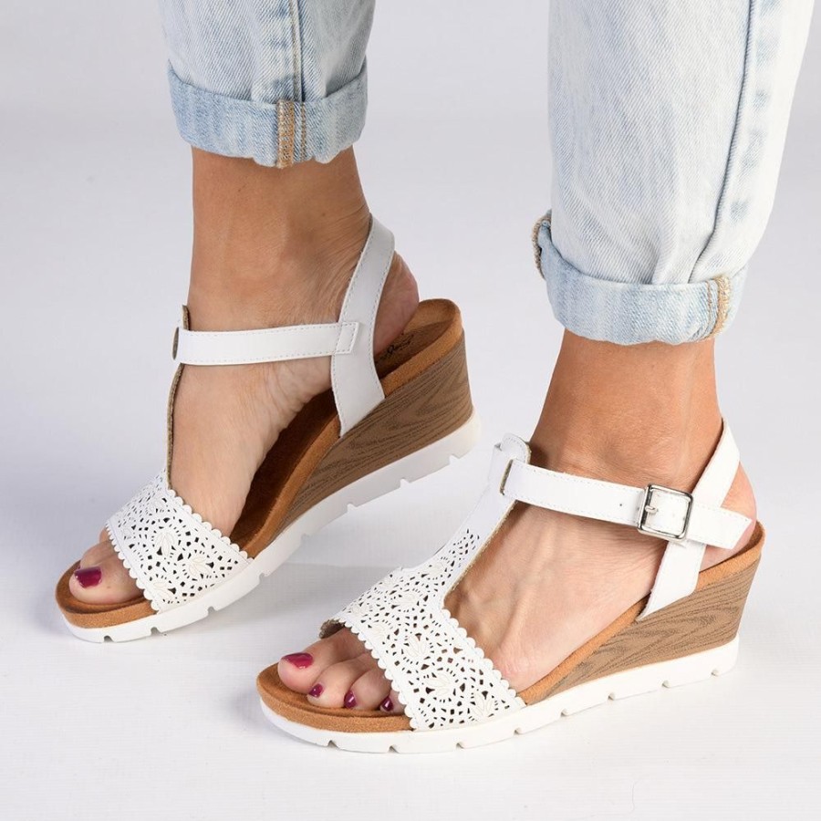 Wedges Soft Style by Hush Puppy | Soft Style By Hush Puppy Genevieve Wedge Sandals White