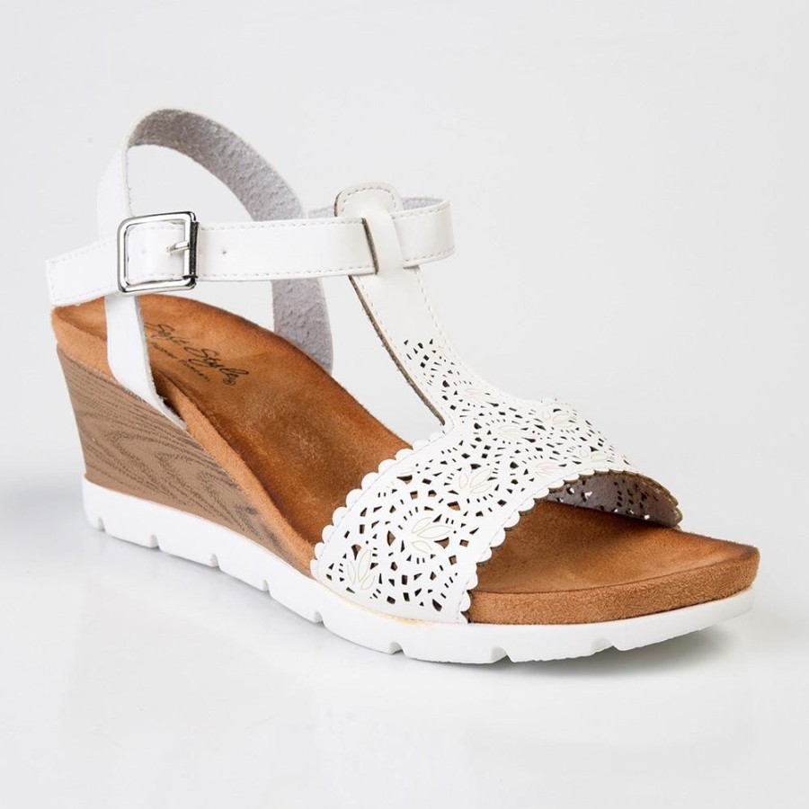 Wedges Soft Style by Hush Puppy | Soft Style By Hush Puppy Genevieve Wedge Sandals White