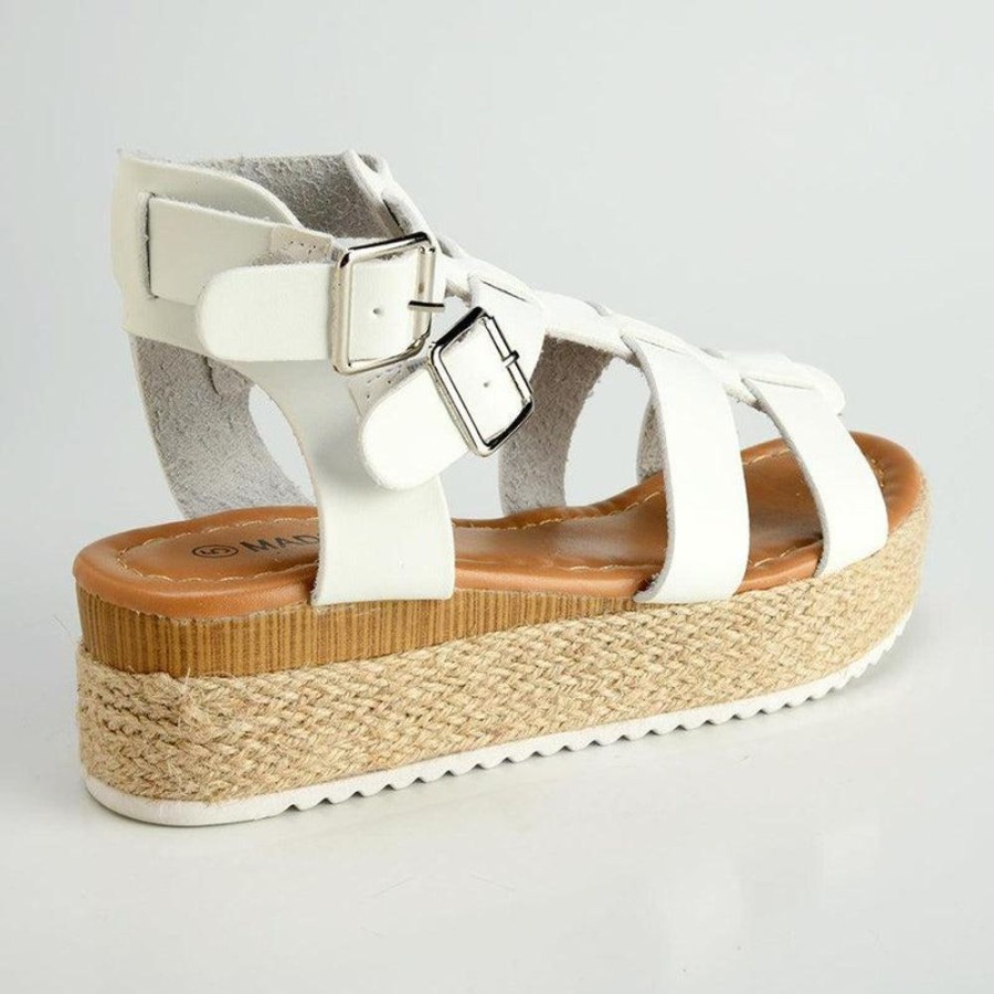 Wedges Madison Heart of New York | Madison Jade High Gladiator Wedge White