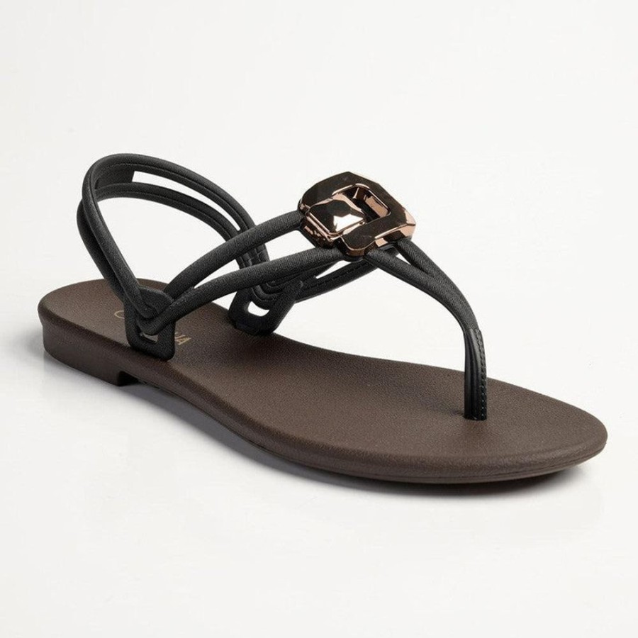 Sandals Grendha | Grendha Tully Slingback Thong Sandals Black