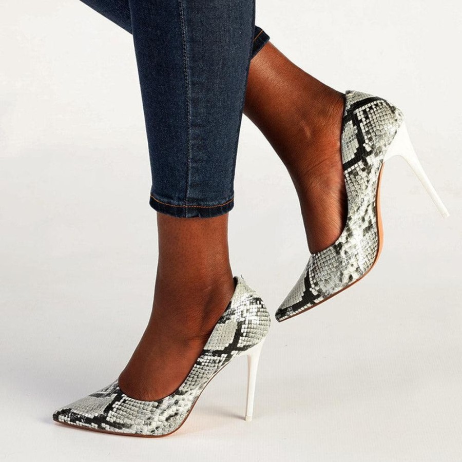 Heels Madison Heart of New York | Madison Bexley High Stilletto Court White Multi