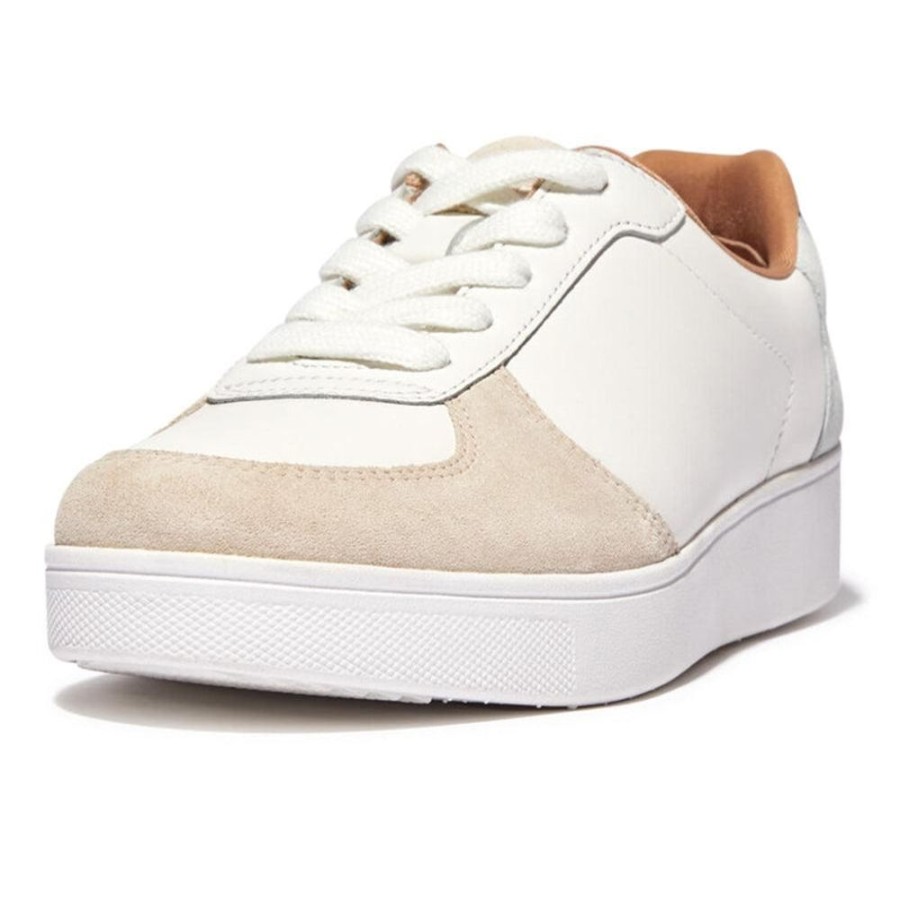 Sneakers Fit Flop | Fit Flop Rally Suede Back Leather Sneaker White