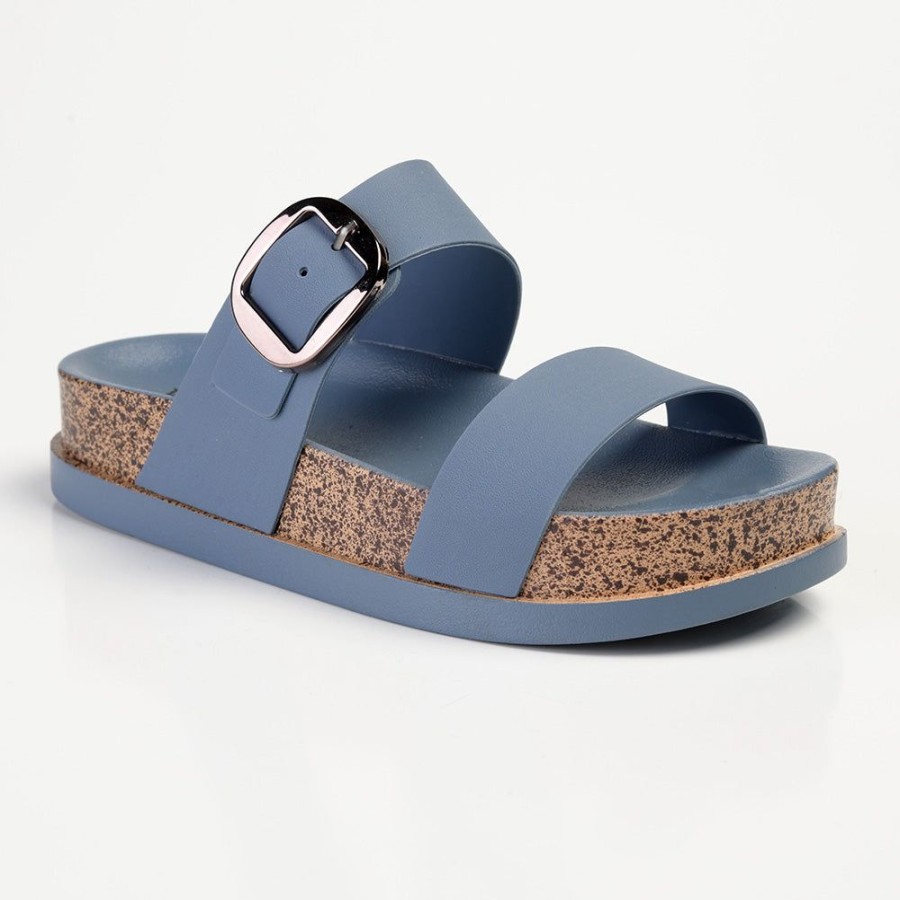 Sandals Alessio | Alessio Chloe Double Strap Sandals Blue