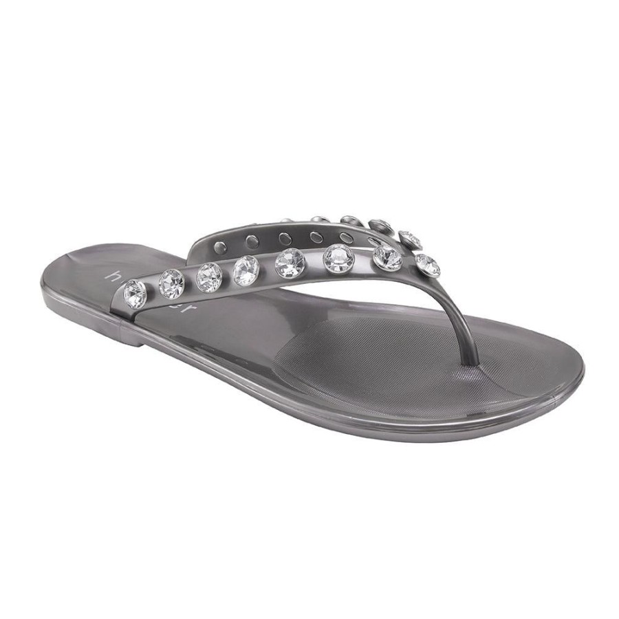 Sandals Holster | Holster Vacation Jewelled Toe Thong Pewter