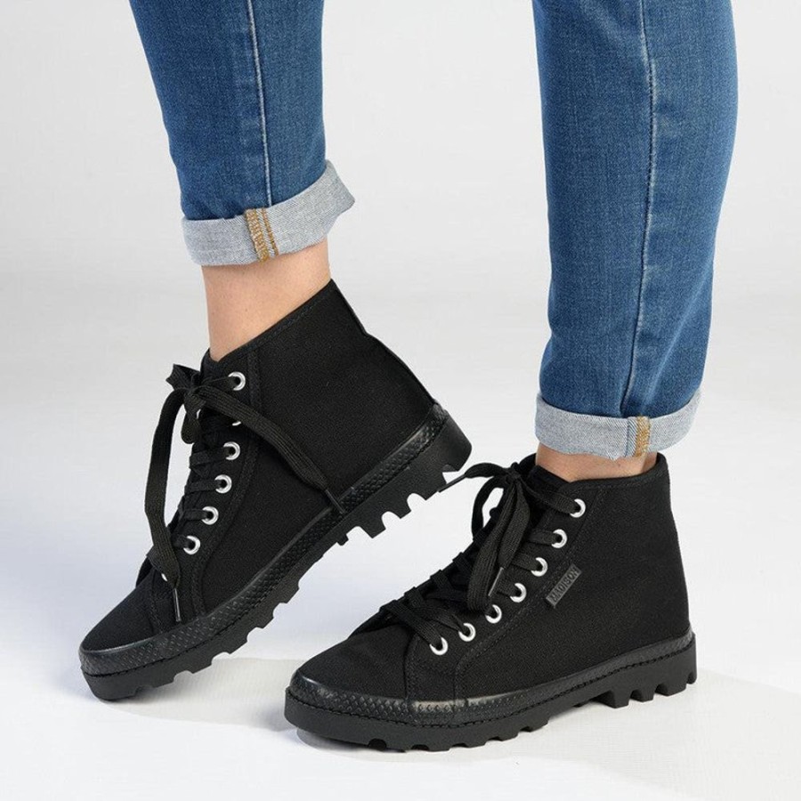 Sneakers Madison Heart of New York | Madison Sofia Hi-Too Sneaker Black Mono