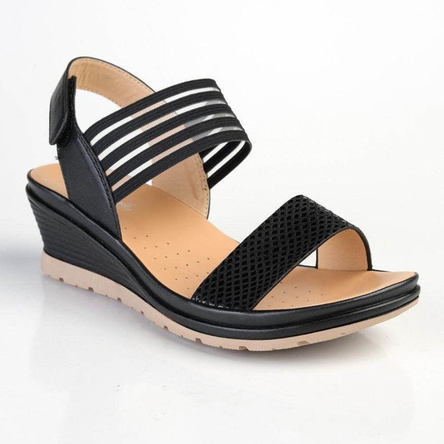 Sandals Soft Style by Hush Puppy | Soft Style By Hush Puppies Pomona Wedge Sandals Black