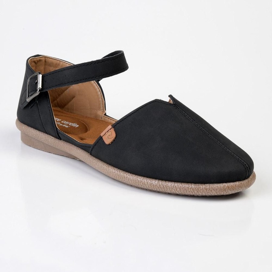 Slippers & Flats Pierre Cardin | Pierre Cardin Adelle With Buckle Black